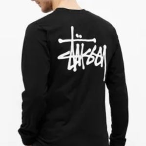 stussy long sleeve shirt. Black  color